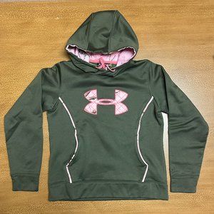 Under Armor Pink Camo Logo Hoodie - Size Medium